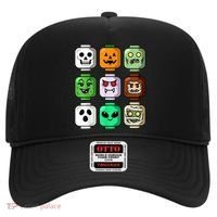 Halloween Building Brick Head Pumpkin Ghost Zombie Hat thumb 0