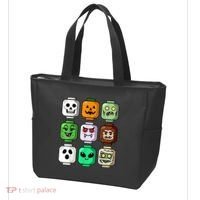 Halloween Building Brick Head Pumpkin Ghost Zombie Tote Bag thumb 3