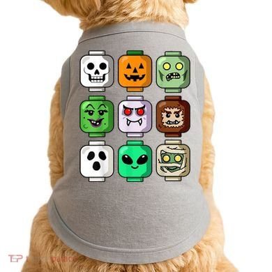 Halloween Building Brick Head Pumpkin Ghost Zombie Doggie Tank