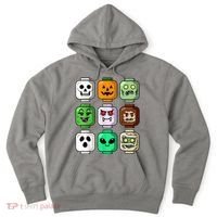Halloween Building Brick Head Pumpkin Ghost Zombie Hoodie thumb 0