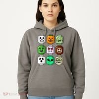Halloween Building Brick Head Pumpkin Ghost Zombie Hoodie thumb 5