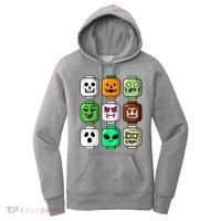 Halloween Building Brick Head Pumpkin Ghost Zombie Women's Hoodie thumb 0