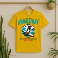 Hanalei Beach Bay Surfer Vintage T-Shirt thumb 2