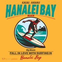 Hanalei Beach Bay Surfer Vintage T-Shirt thumb 7