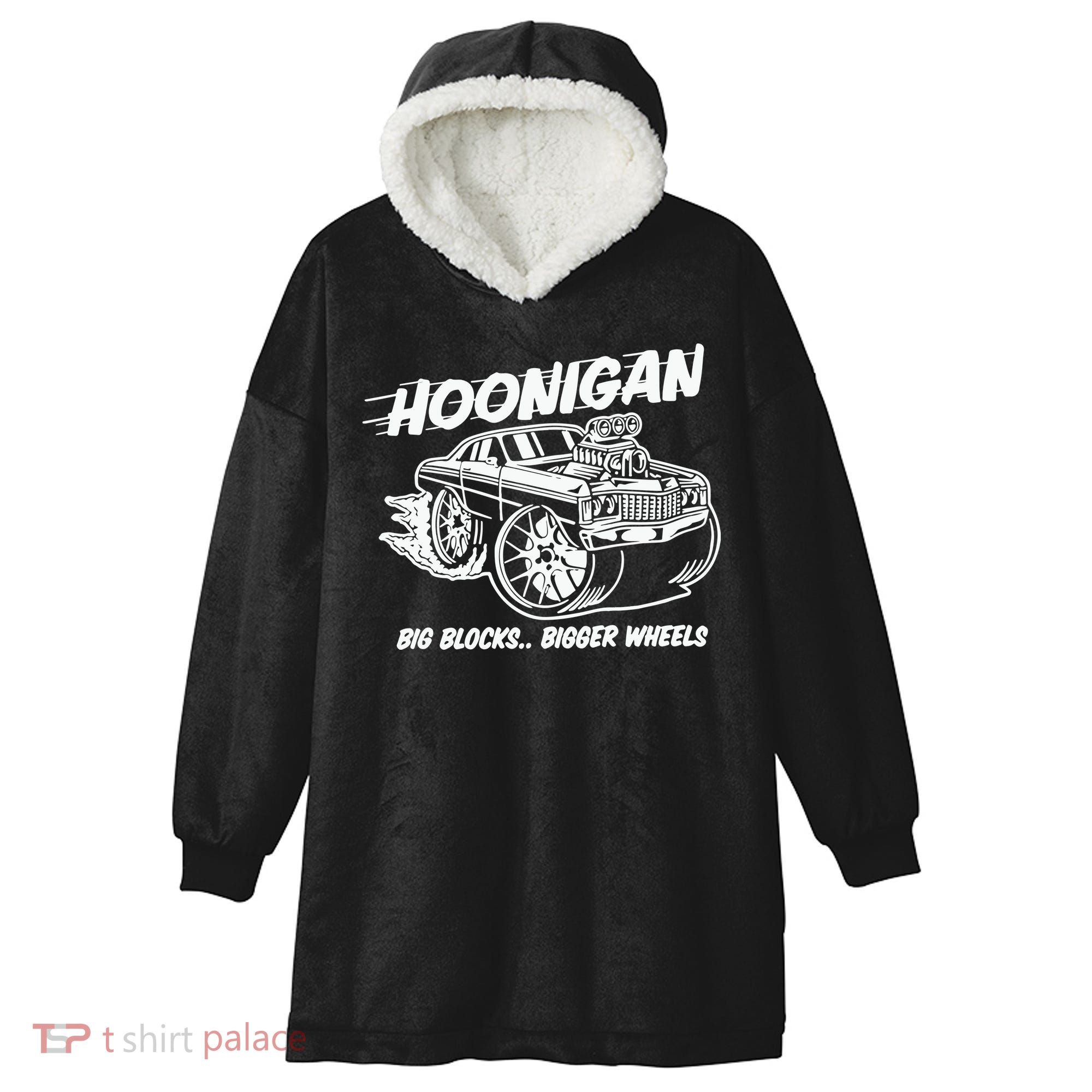 Hoonigan Big Blocks Bigger Wheels Hooded Wearable Blanket