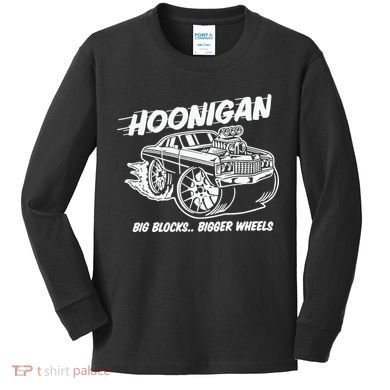 Hoonigan Big Blocks Bigger Wheels Kids Long Sleeve Shirt