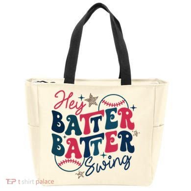 Hey Batter Batter Swing Tote Bag