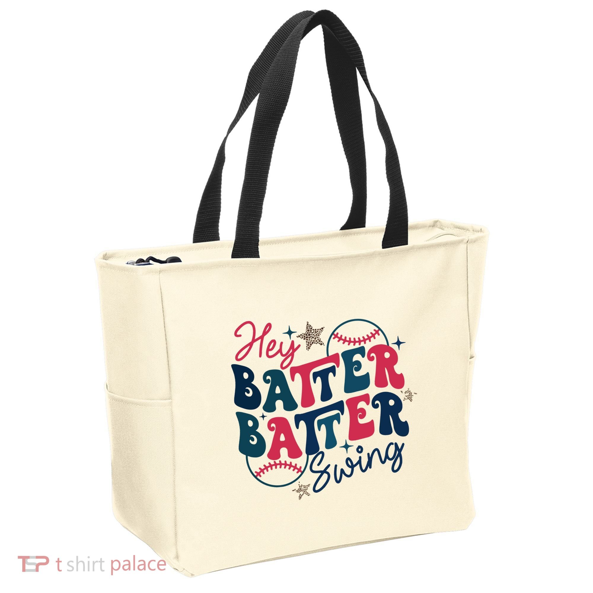 Hey Batter Batter Swing Tote Bag