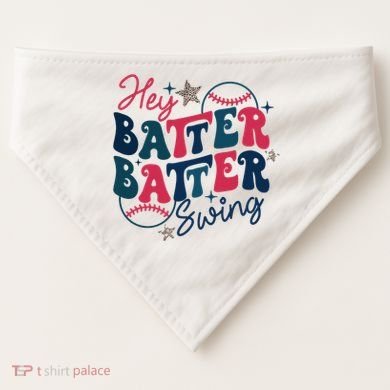 Hey Batter Batter Swing USA-Made Doggie Bandana