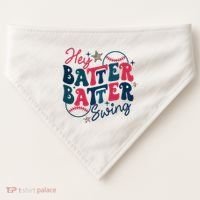 Hey Batter Batter Swing USA-Made Doggie Bandana thumb 0