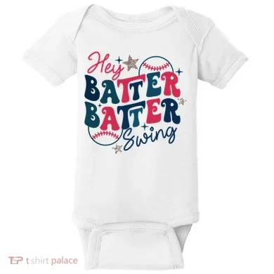 Hey Batter Batter Swing Baby Bodysuit