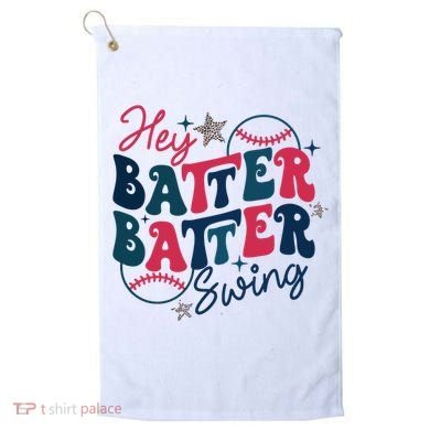 Hey Batter Batter Swing Golf Towel