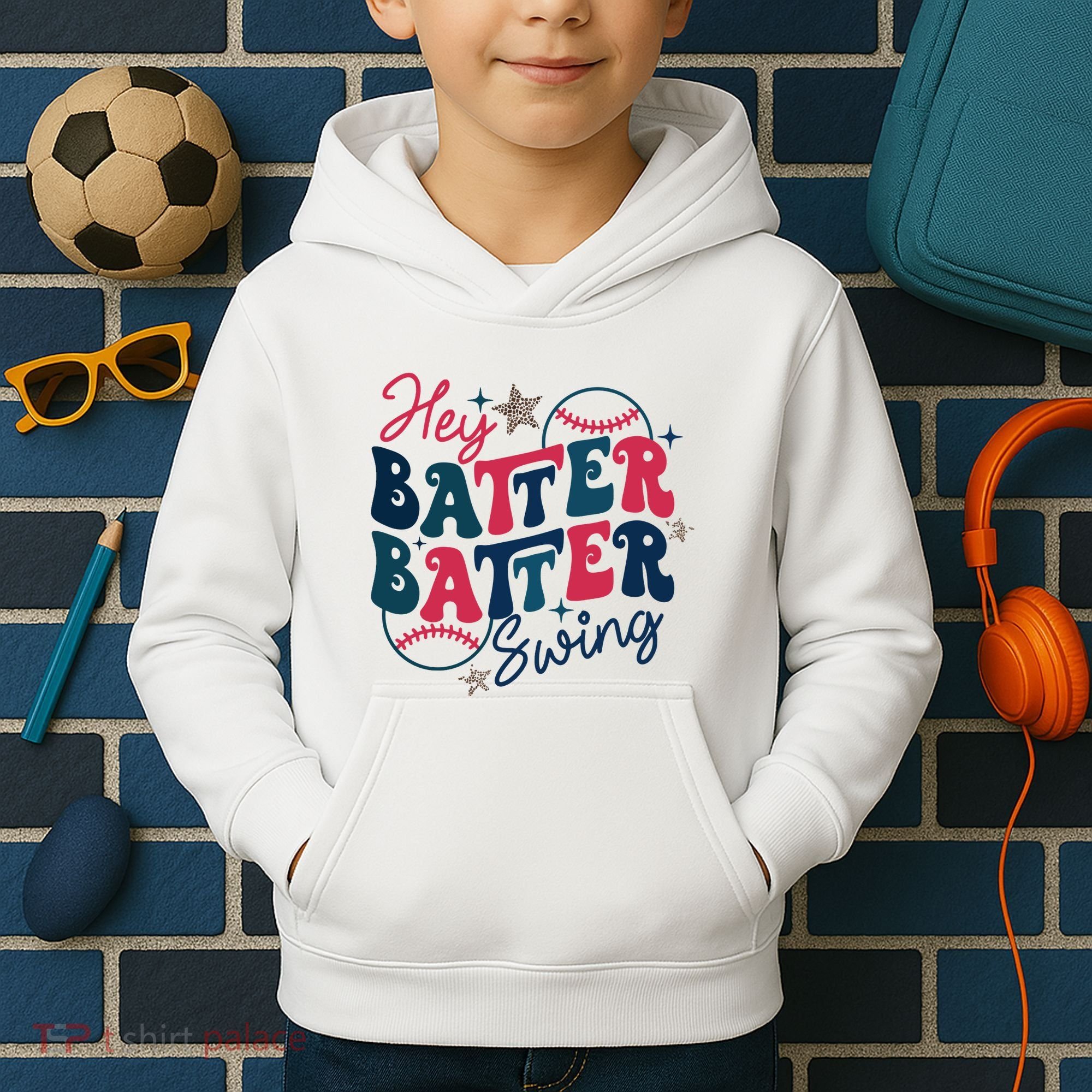 Hey Batter Batter Swing Kids Hoodie