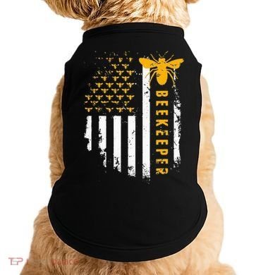 Honey Bee Beekeeping Flag US Beekeeper Doggie Tank