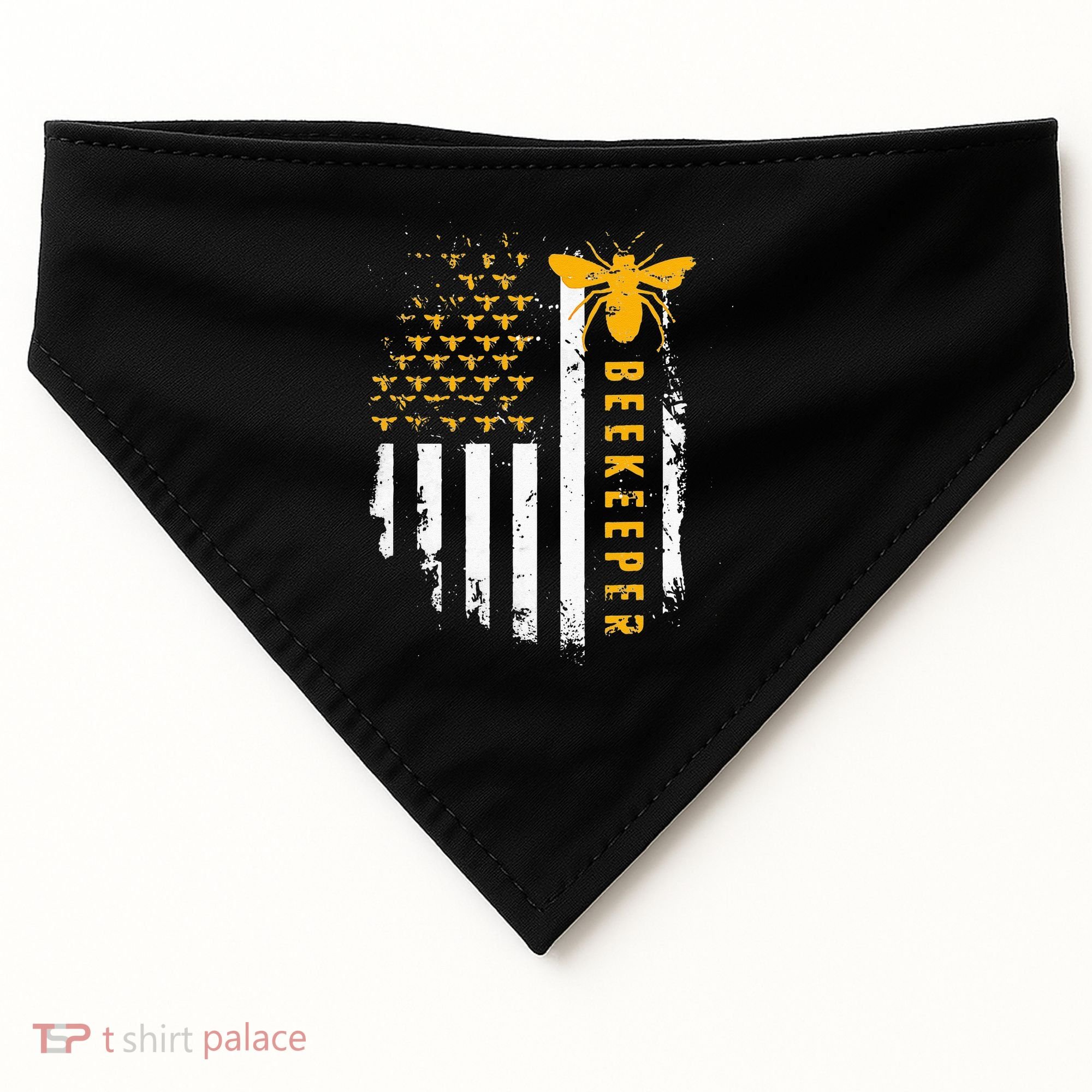 Honey Bee Beekeeping Flag US Beekeeper USA-Made Doggie Bandana
