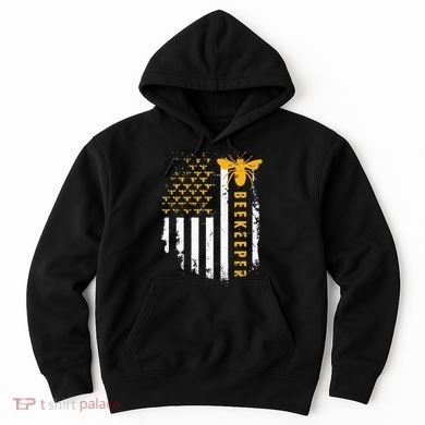 Honey Bee Beekeeping Flag US Beekeeper Hoodie