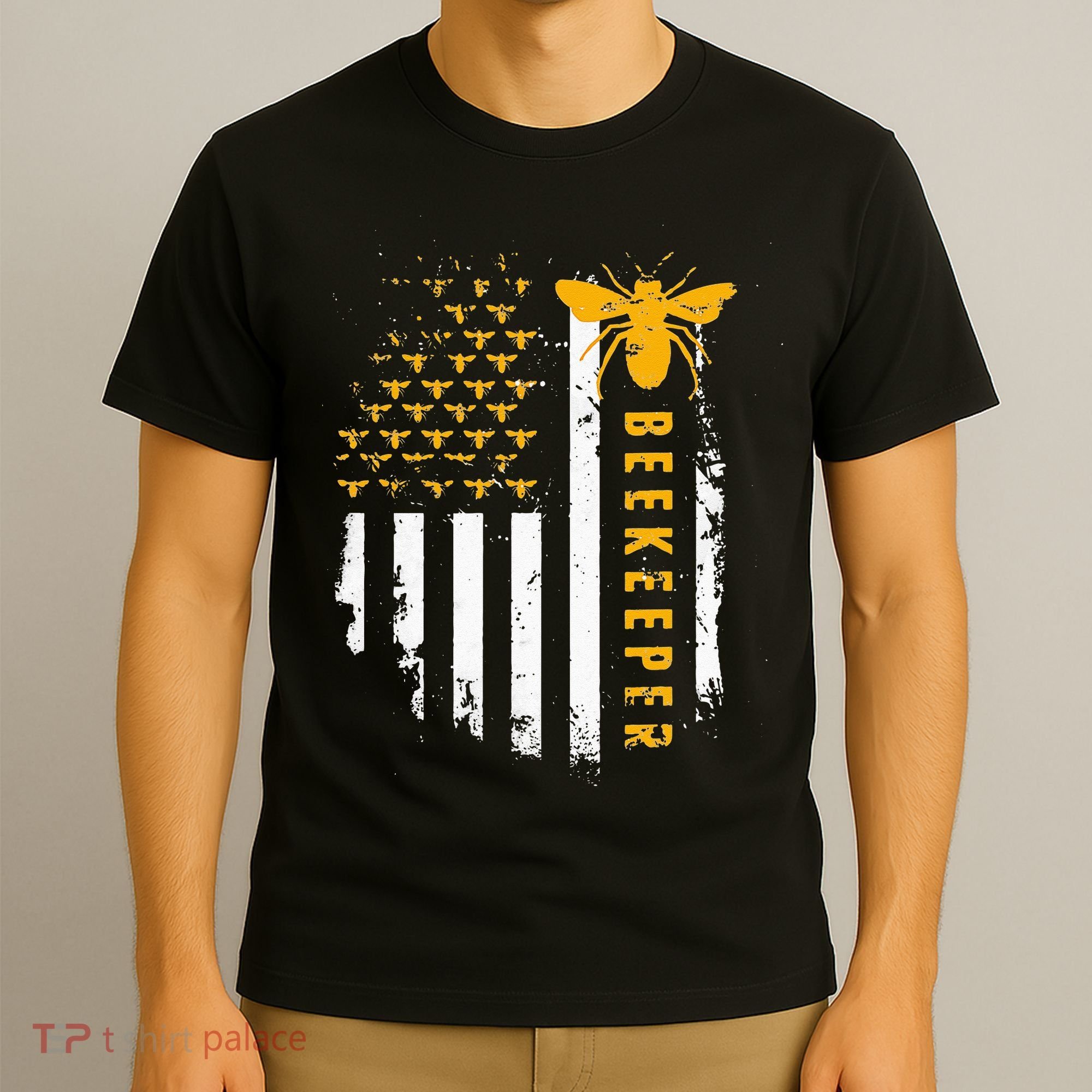 Honey Bee Beekeeping Flag US Beekeeper T-Shirt