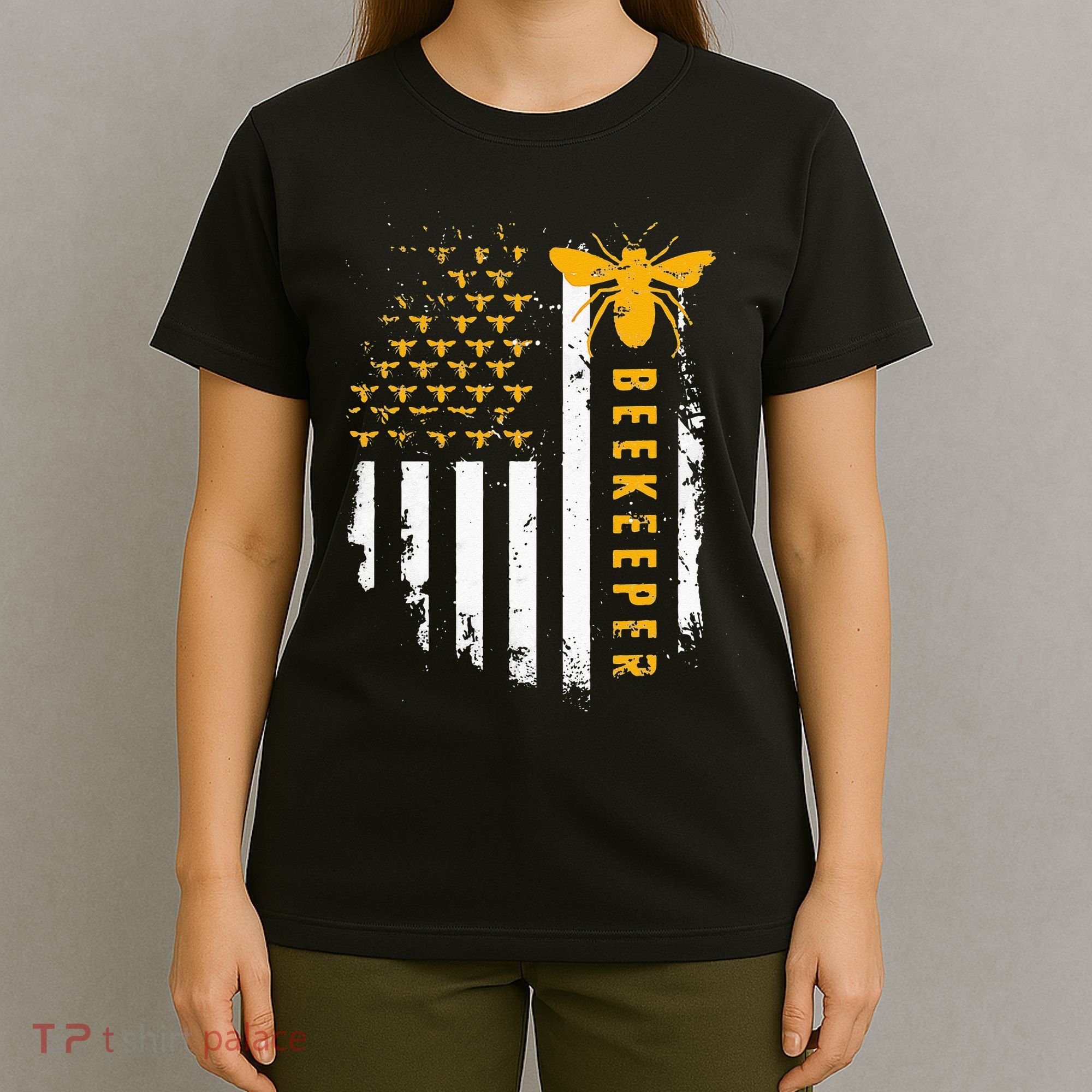 Honey Bee Beekeeping Flag US Beekeeper T-Shirt