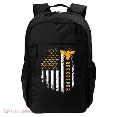 Honey Bee Beekeeping Flag US Beekeeper Backpack