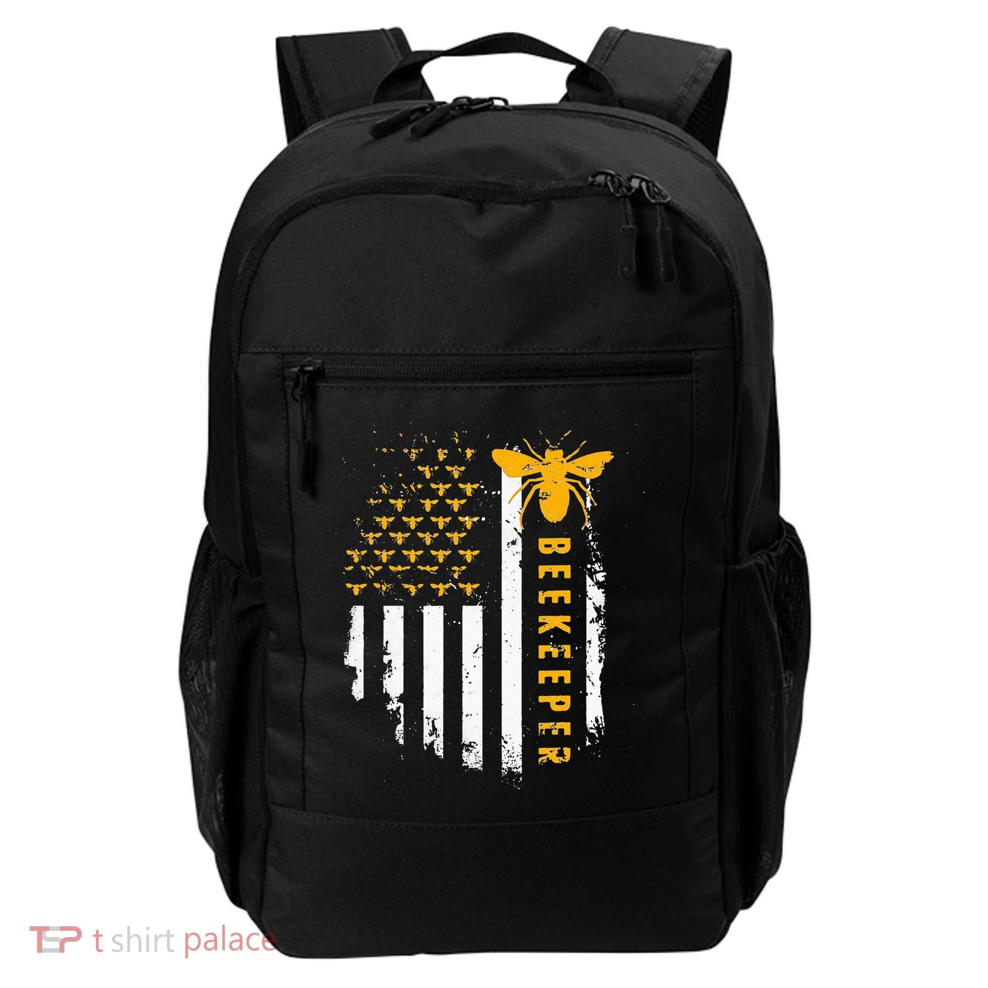 Honey Bee Beekeeping Flag US Beekeeper Backpack