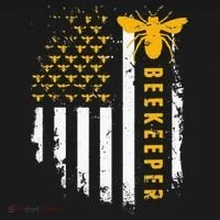 Honey Bee Beekeeping Flag US Beekeeper Bucket Hat thumb 4