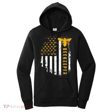 Honey Bee Beekeeping Flag US Beekeeper Women's Hoodie