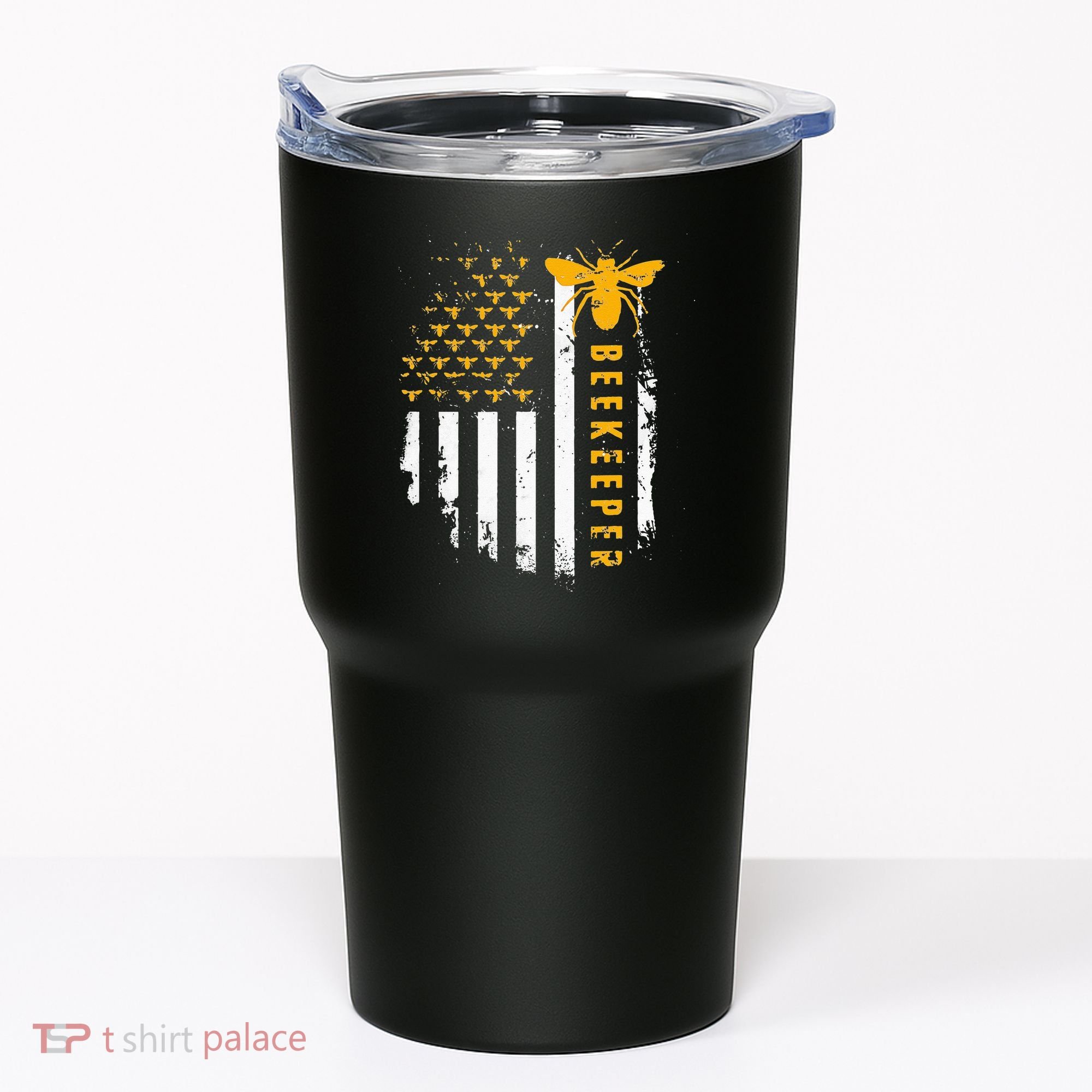 Honey Bee Beekeeping Flag US Beekeeper Tumbler