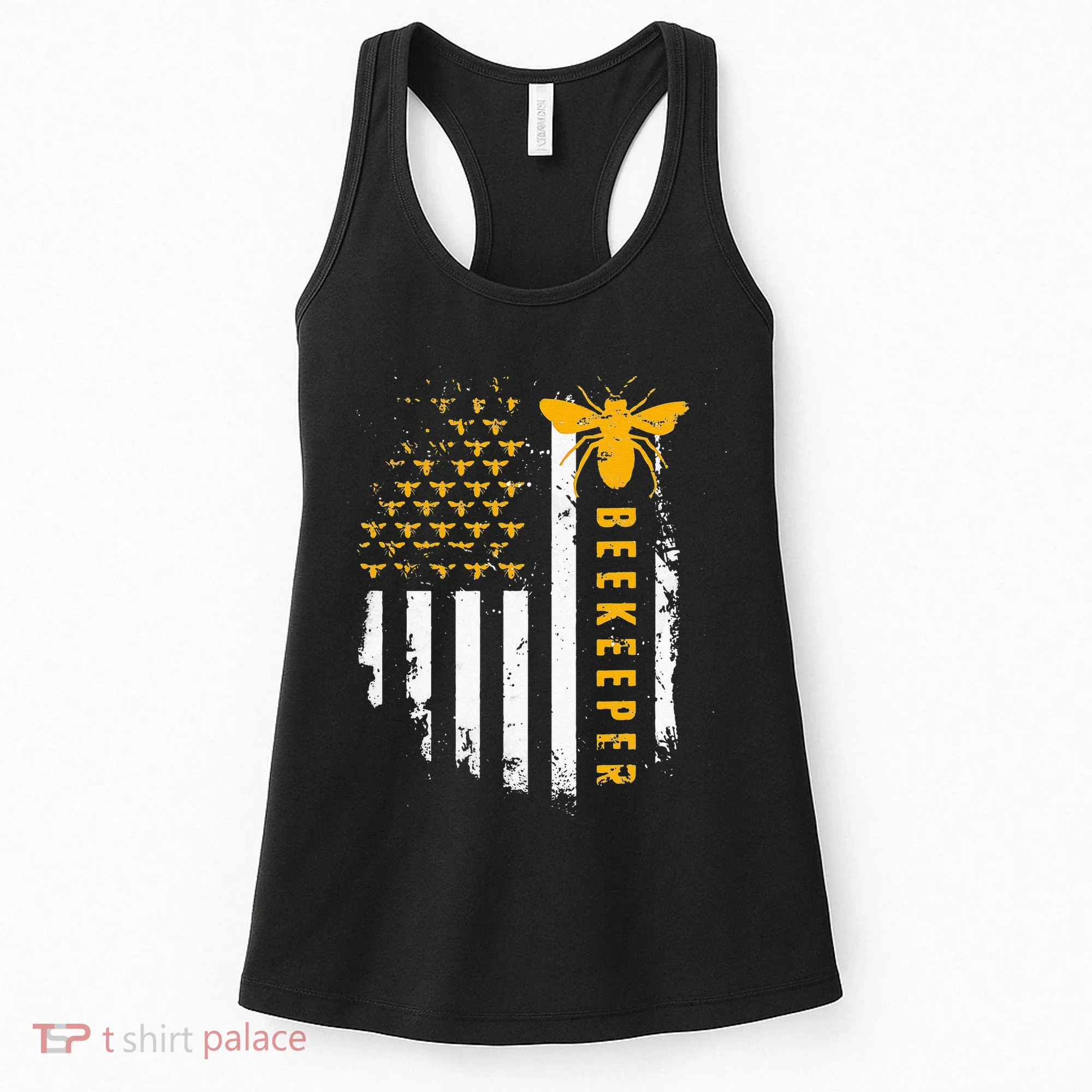 Honey Bee Beekeeping Flag US Beekeeper Women's Tank Top
