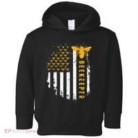 Honey Bee Beekeeping Flag US Beekeeper Toddler Hoodie thumb 0