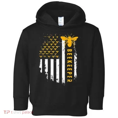 Honey Bee Beekeeping Flag US Beekeeper Toddler Hoodie