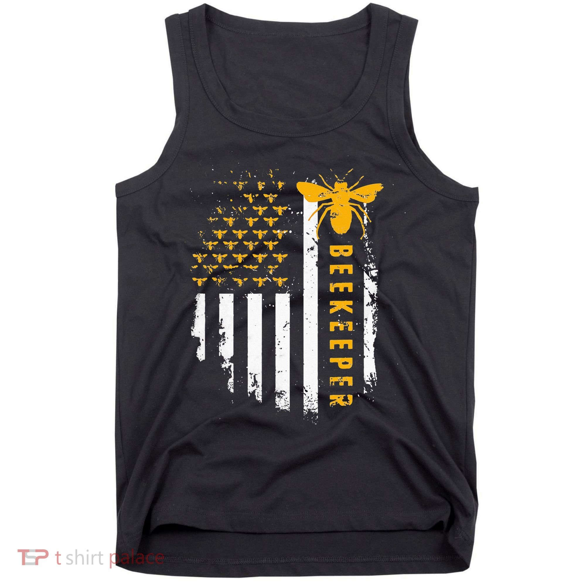 Honey Bee Beekeeping Flag US Beekeeper Tank Top