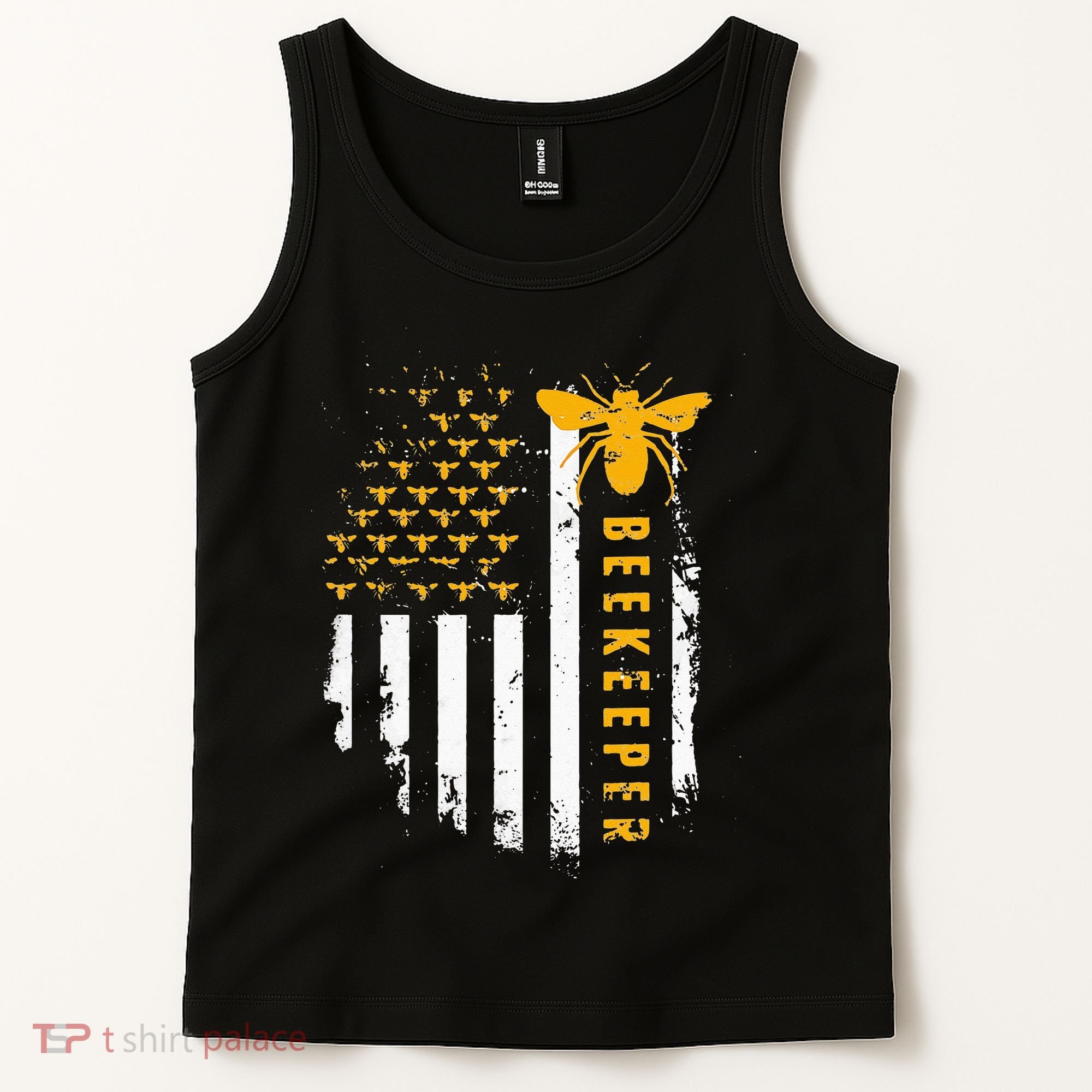 Honey Bee Beekeeping Flag US Beekeeper Tank Top