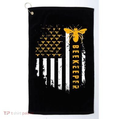 Honey Bee Beekeeping Flag US Beekeeper Golf Towel