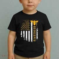 Honey Bee Beekeeping Flag US Beekeeper Toddler T-Shirt thumb 2
