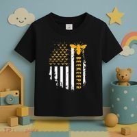 Honey Bee Beekeeping Flag US Beekeeper Toddler T-Shirt thumb 3