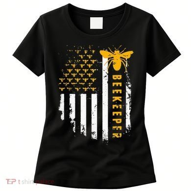 Honey Bee Beekeeping Flag US Beekeeper Women's T-Shirt