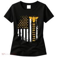 Honey Bee Beekeeping Flag US Beekeeper Women's T-Shirt thumb 0
