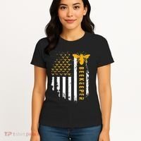 Honey Bee Beekeeping Flag US Beekeeper Women's T-Shirt thumb 4