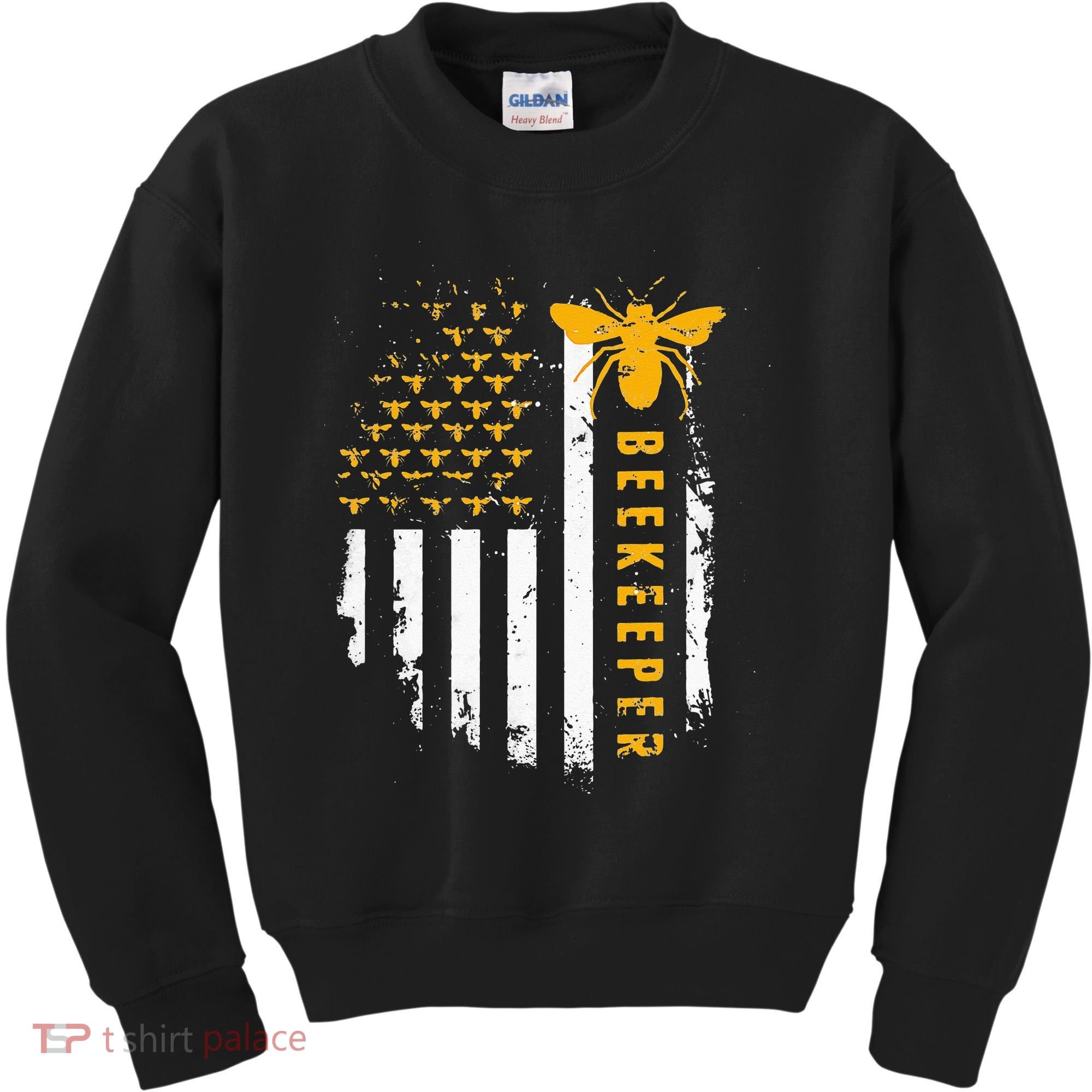 Honey Bee Beekeeping Flag US Beekeeper Kids Sweatshirt