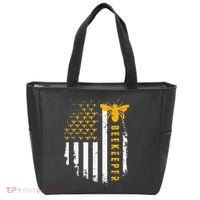 Honey Bee Beekeeping Flag US Beekeeper Tote Bag thumb 0
