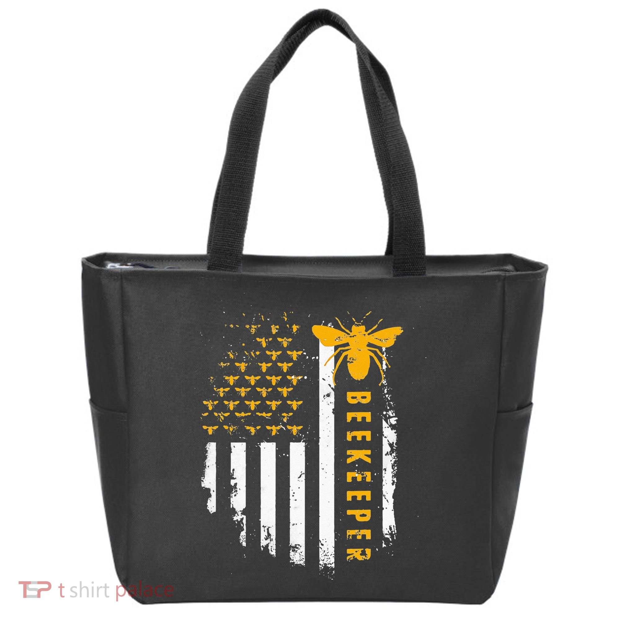 Honey Bee Beekeeping Flag US Beekeeper Tote Bag