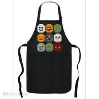 Halloween Building Brick Head Pumpkin Ghost Zombie Friends Apron thumb 0