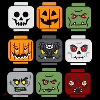 Halloween Building Brick Head Pumpkin Ghost Zombie Friends Coffee Mug thumb 5