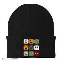 Halloween Building Brick Head Pumpkin Ghost Zombie Friends Beanie thumb 0