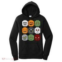 Halloween Building Brick Head Pumpkin Ghost Zombie Friends Women's Hoodie thumb 0