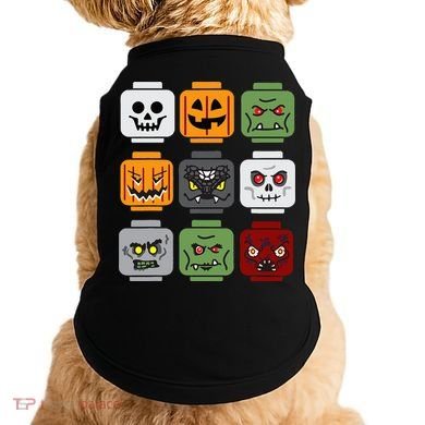 Halloween Building Brick Head Pumpkin Ghost Zombie Friends Doggie Tank