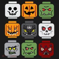Halloween Building Brick Head Pumpkin Ghost Zombie Friends Women's Hoodie thumb 2