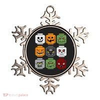 Halloween Building Brick Head Pumpkin Ghost Zombie Friends Ornament thumb 0