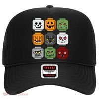 Halloween Building Brick Head Pumpkin Ghost Zombie Friends Hat thumb 0