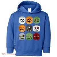 Halloween Building Brick Head Pumpkin Ghost Zombie Friends Toddler Hoodie thumb 0